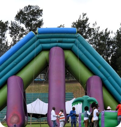 giant slide setup